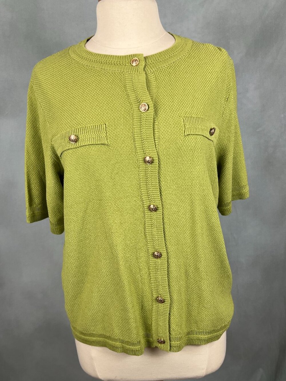 Pretty Garden Women's Spring Green Button Up Cardigan Sweater XL